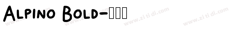 Alpino Bold字体转换